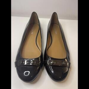 Coach Women's Oswald Slip-On Ballet Flats Black Patent Leather US 9
